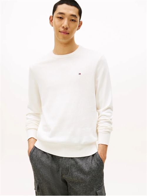 pima org ctn cashmere crew neck TOMMY HILFIGER | MW0MW28046Z00